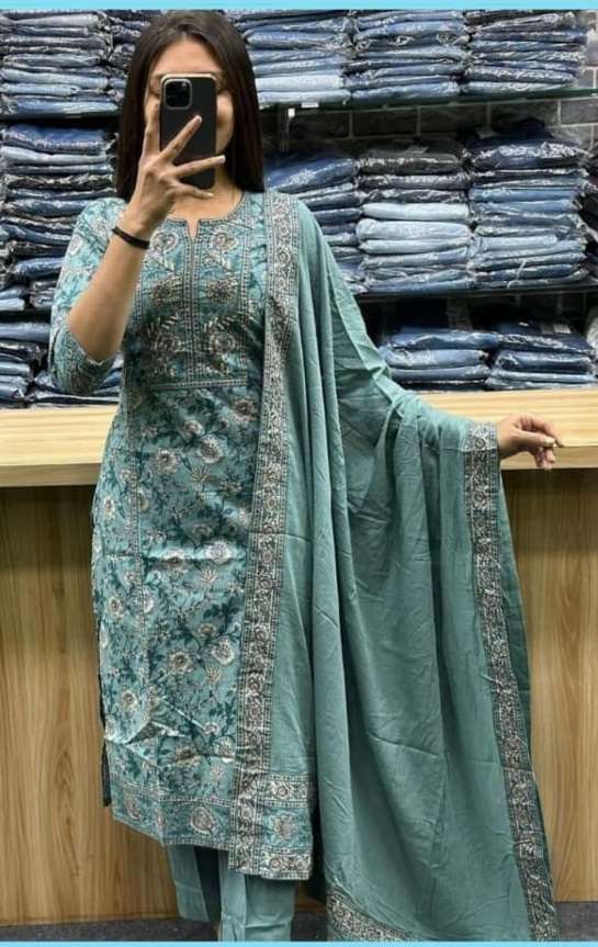 New arrival summer cotton collection kurta set by ready wear